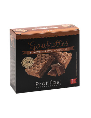 Gaufrette chocolat riche en protéines