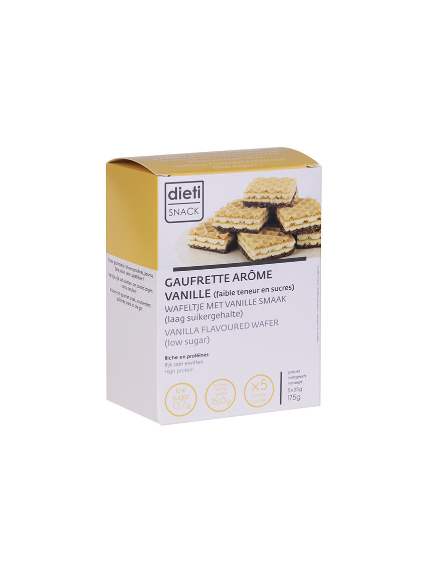 Dietisnack gaufrette vanille riche en protéines