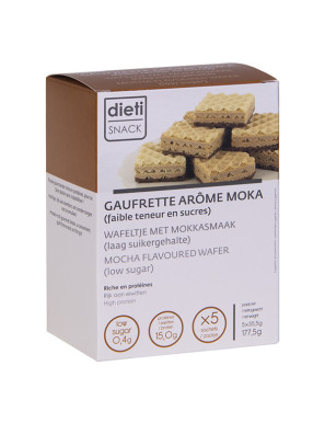 Gaufrette café moka riche en protéines
