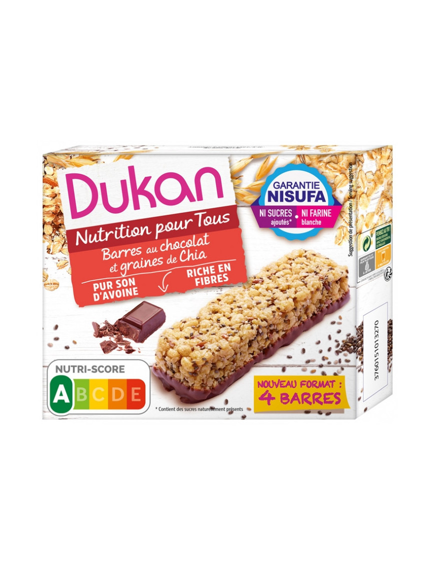 Dukan barre chocolat graines de chia