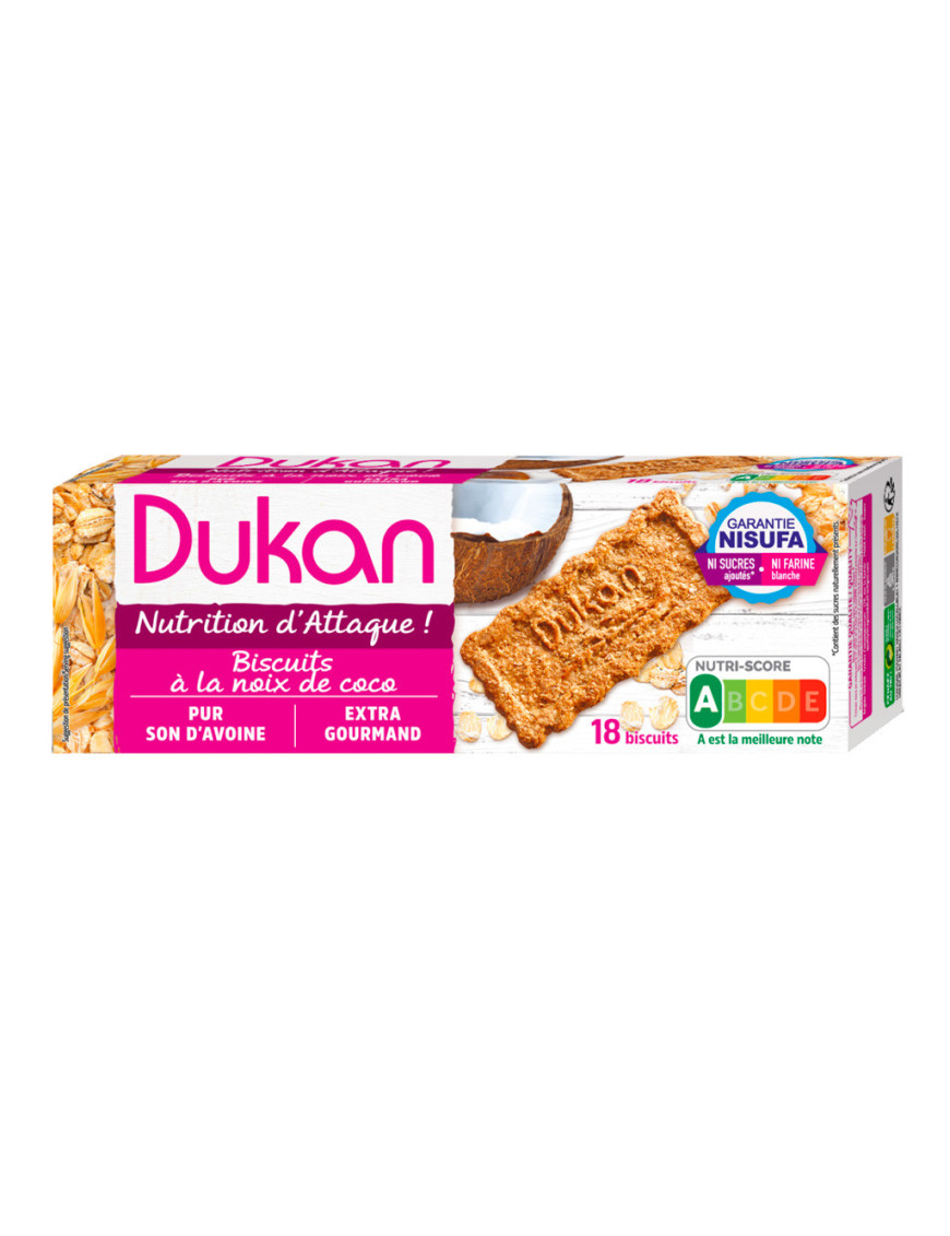 Biscuits Dukan au son d'avoine avec noix de coco râpée