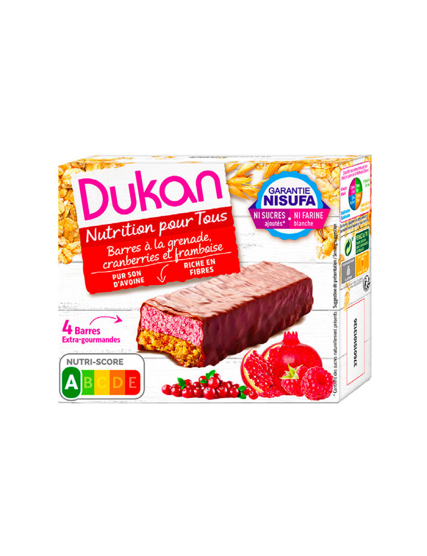 Dukan barres grenade cranberries framboise