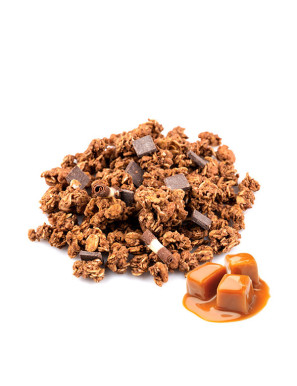 Muesli protéiné granola chocolat caramel