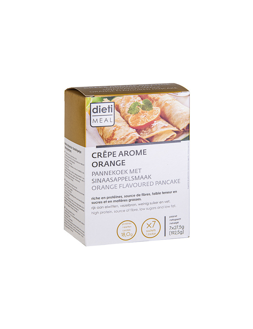 Crêpe orange hyperprotéinée