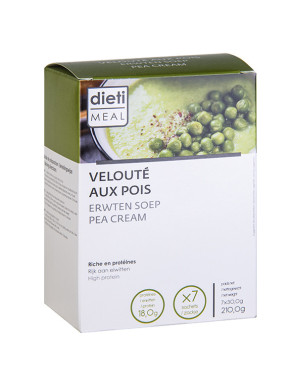 Velouté aux pois riche en protéines