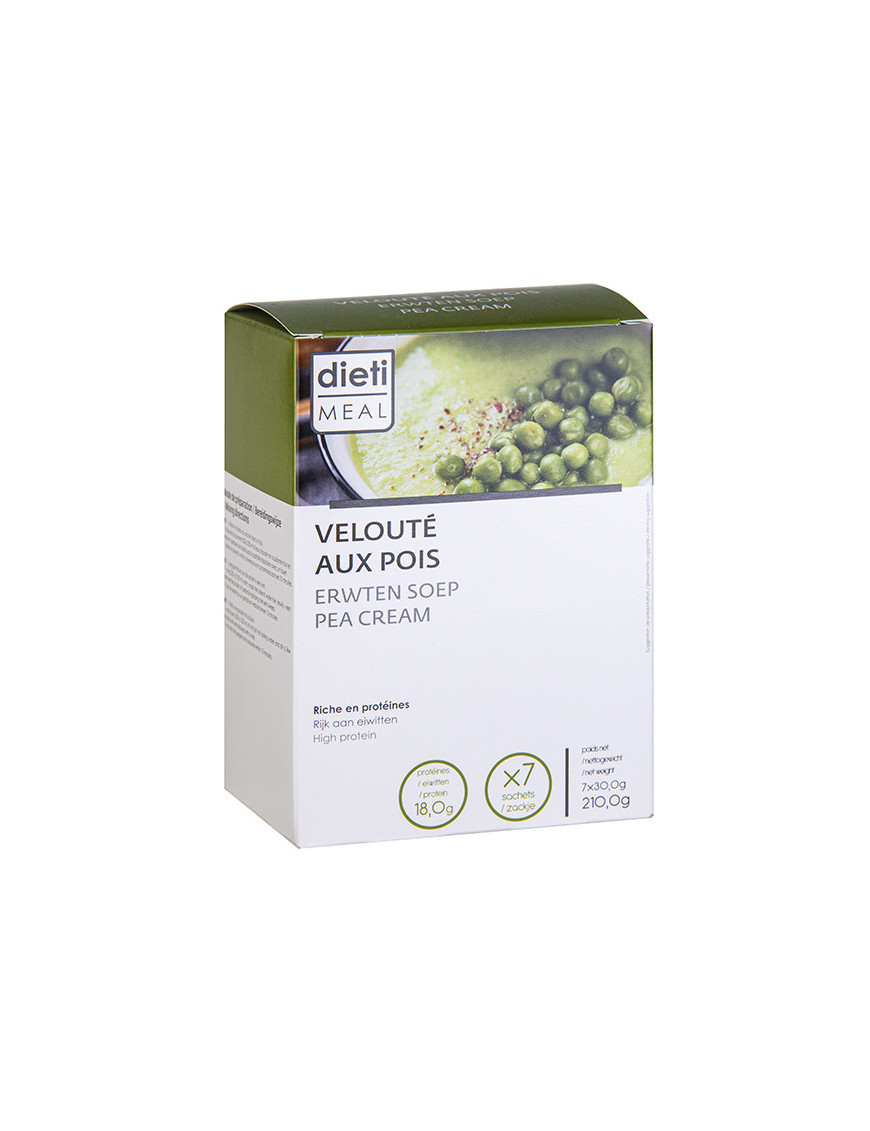 Velouté aux pois riche en protéines