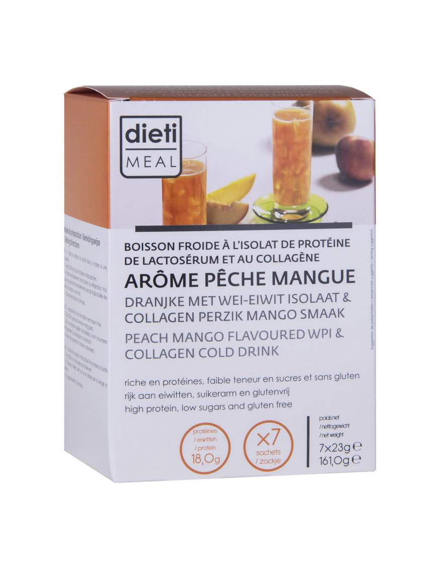 Boisson pêche mangue au collagène