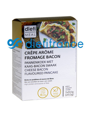 Crêpe bacon fromage riche en protéines