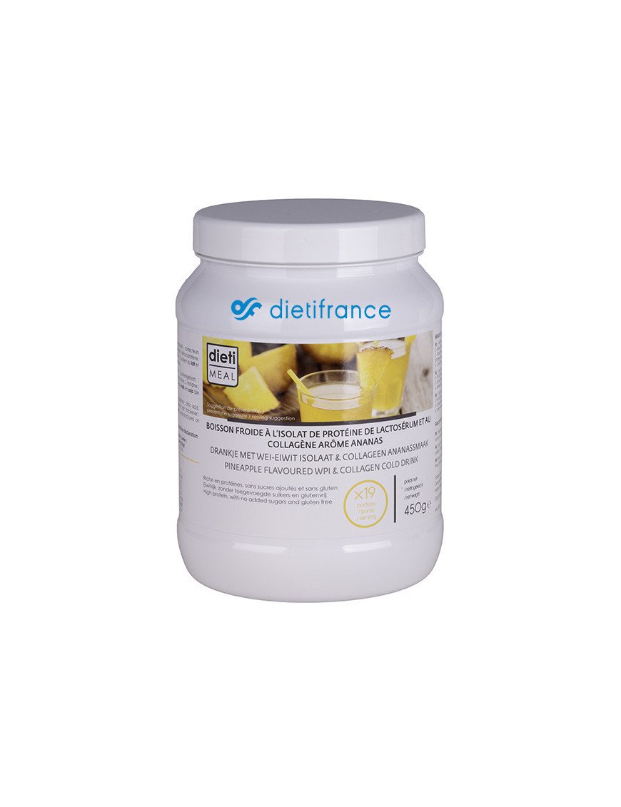 Dietimeal préparation hyperprotéinée pour boisson ananas au collagène