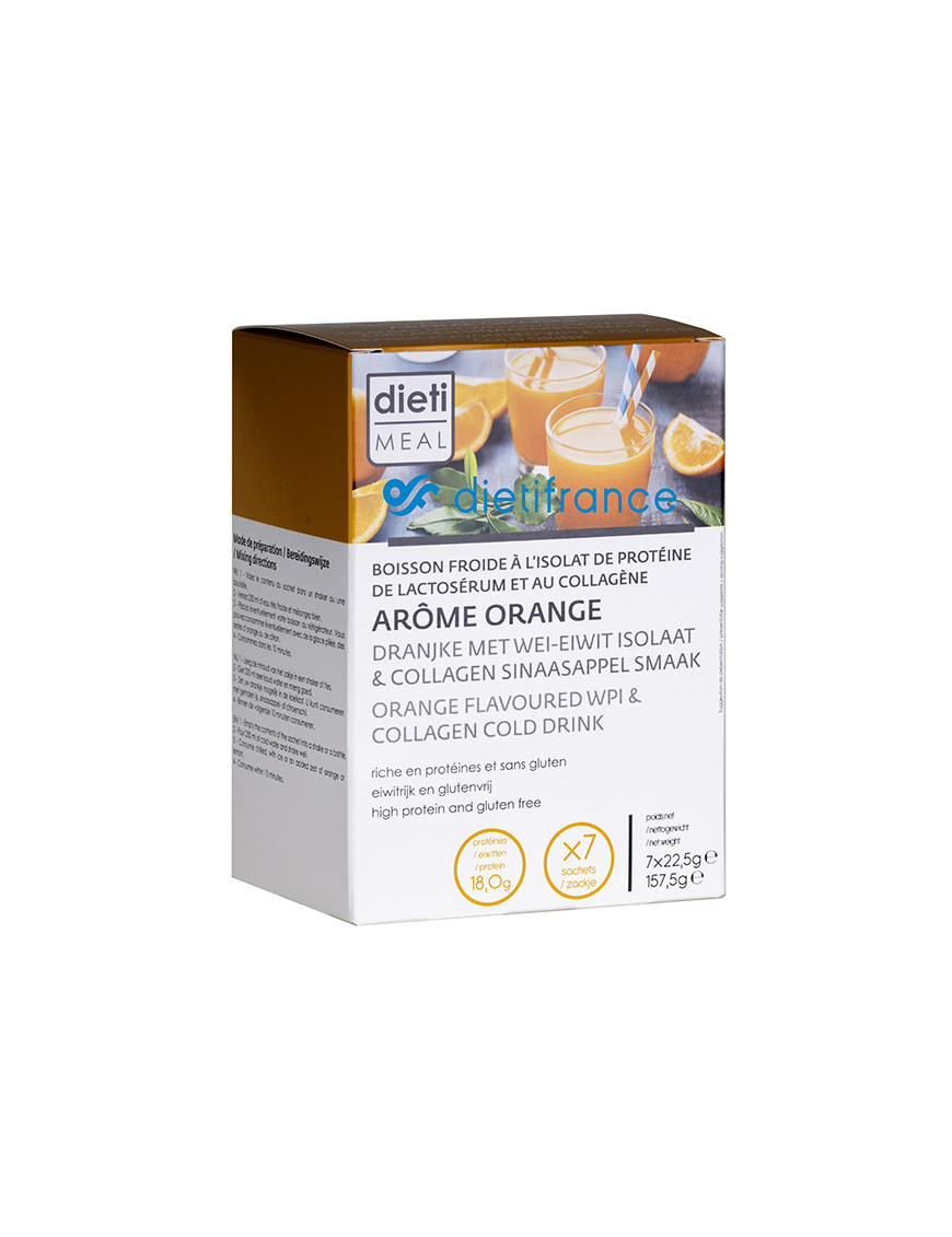 Dietimeal boisson arôme orange WPI et collagène