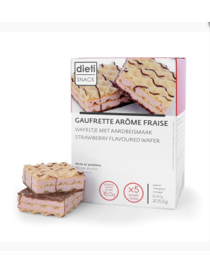 Dietisnack gaufrette régime minceur arôme fraise riche en protéines
