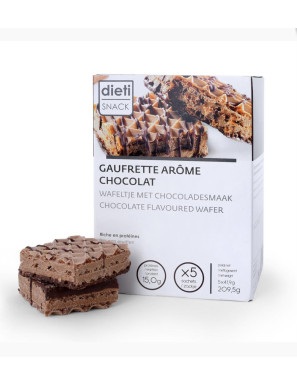 Dietisnack gaufrette minceur arôme chocolat riche en protéines x 5