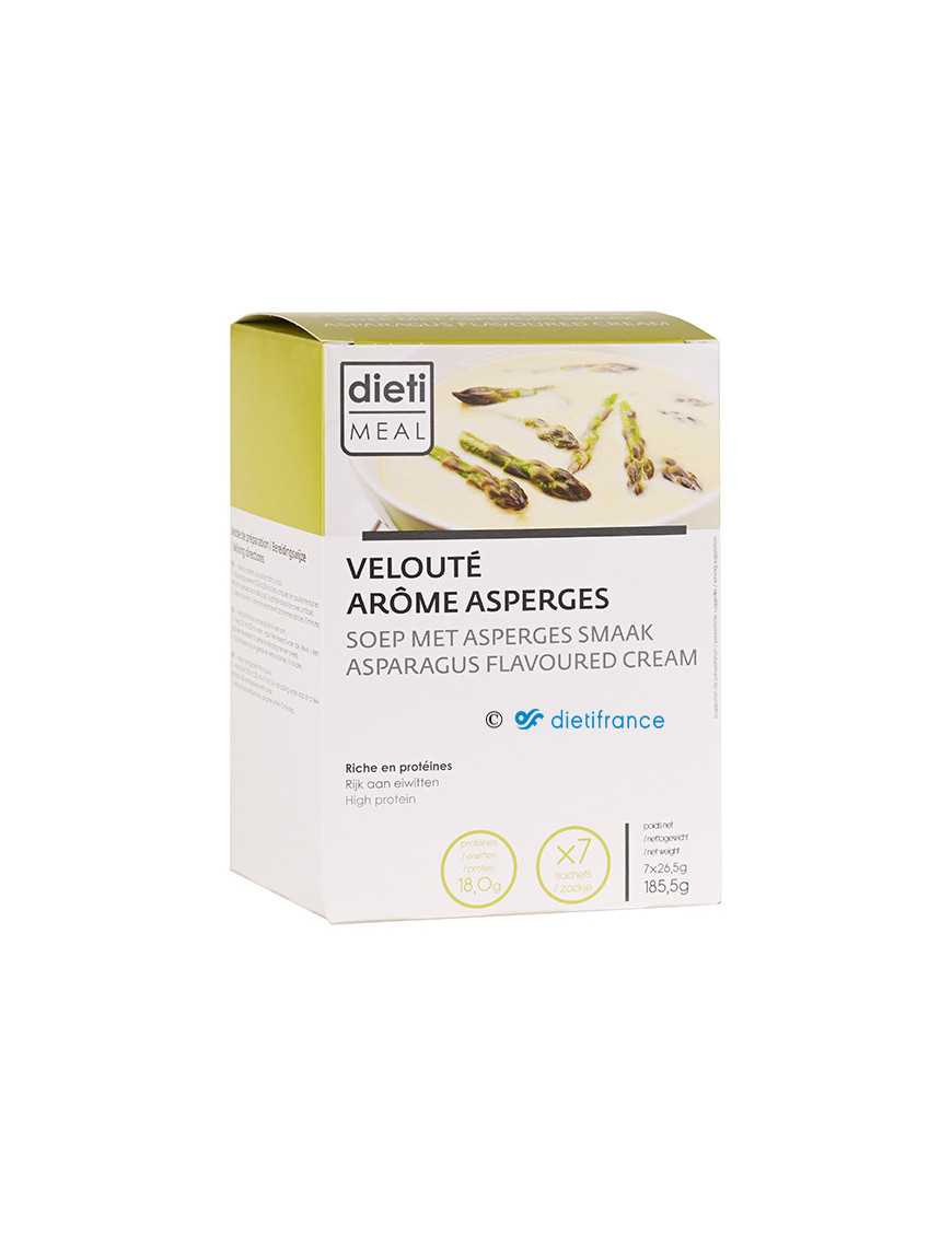 Préparation en poudre pour velouté asperge hyperprotéiné