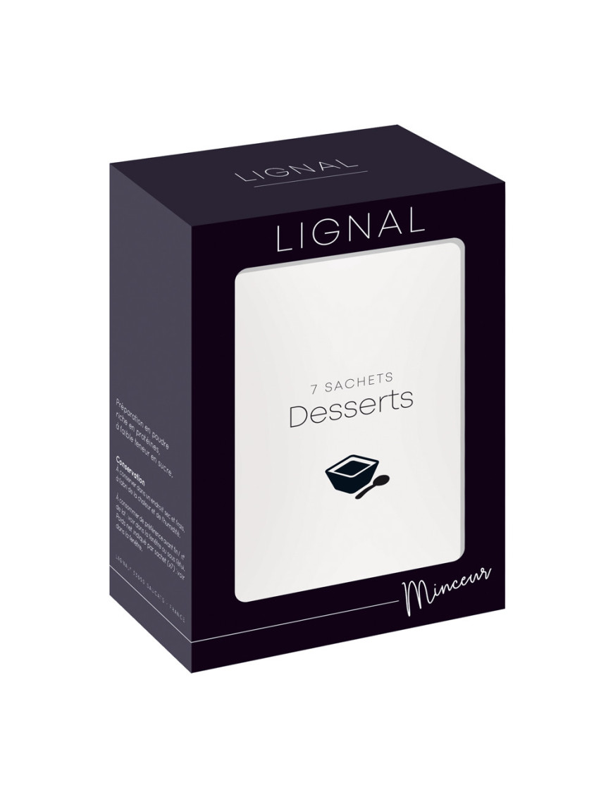 Préparation Lignal pour dessert façon crème catalane riche en protéines.