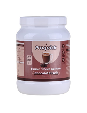 Proquick boisson chocolat riche en protéines - Pot 450 g