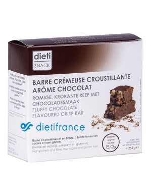 Dietisnack barre protéinée crémeuse et croustillante arôme chocolat