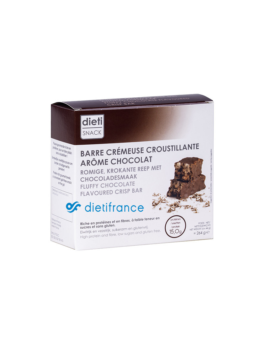 Dietisnack barre protéinée crémeuse et croustillante arôme chocolat