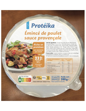 Protéika émincé de poulet sauce provençale