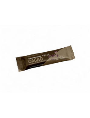 Biofair barre protéinée Bio au cacao avec purée de noisette.