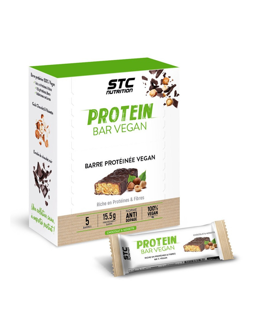 STC Nutrition barre Vegan goût chocolat et noisette