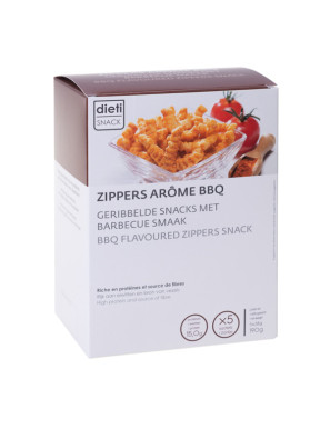 Chips zippers arôme barbecue Dietisnack