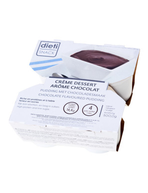 Crème dessert chocolat riche en protéines 4 coupelles x 125g