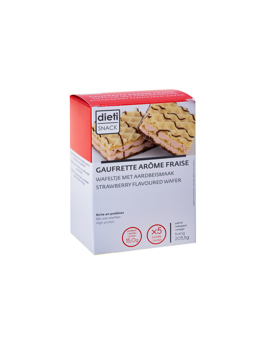 Dietisnack gaufrette arôme fraise 