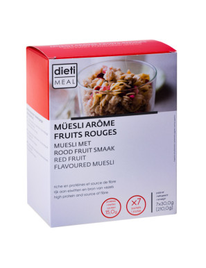 Muesli fruits rouges protéiné vegan