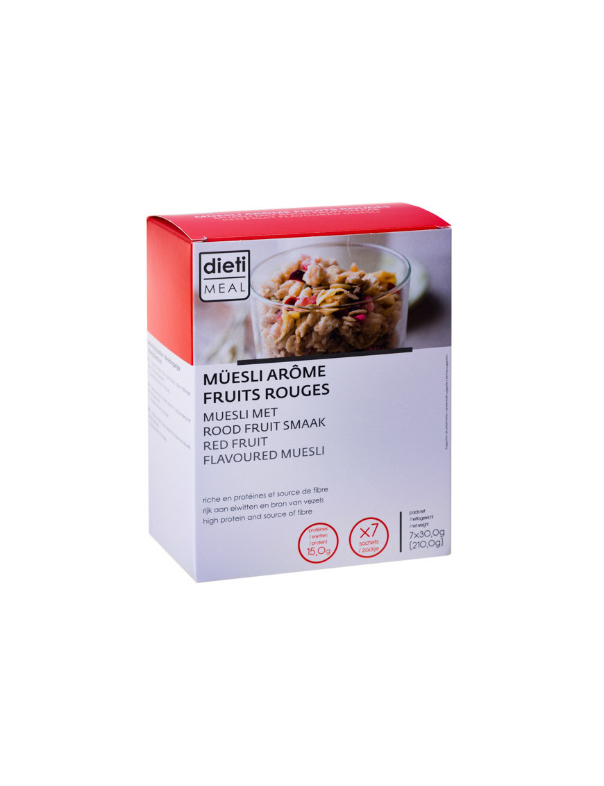 Muesli fruits rouges protéiné vegan