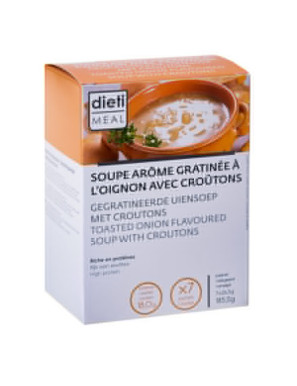Soupe protéinée oignon avec croûtons